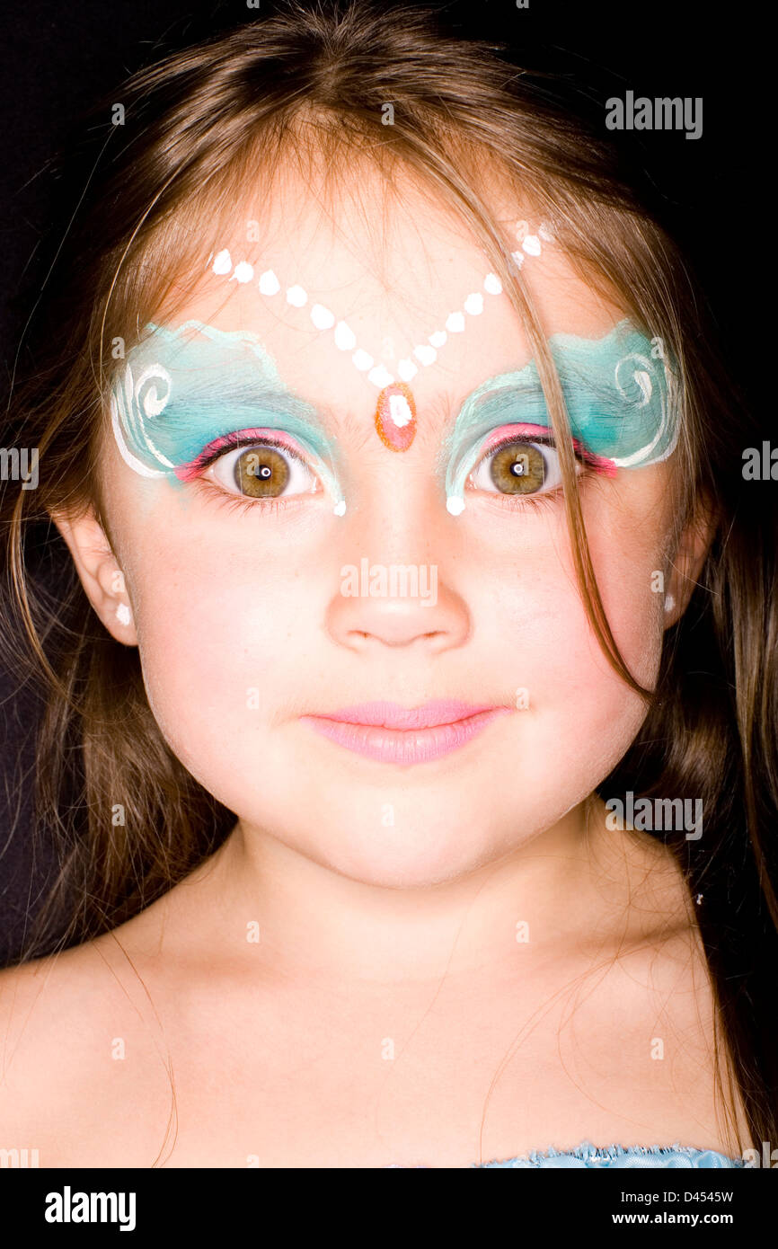 Girl with face paint, portrait Stock Photo Alamy