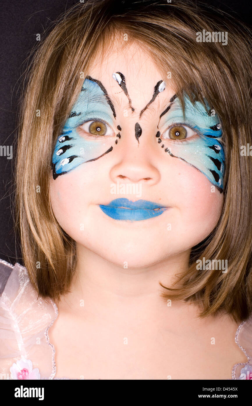 Girl with face paint, portrait Stock Photo Alamy