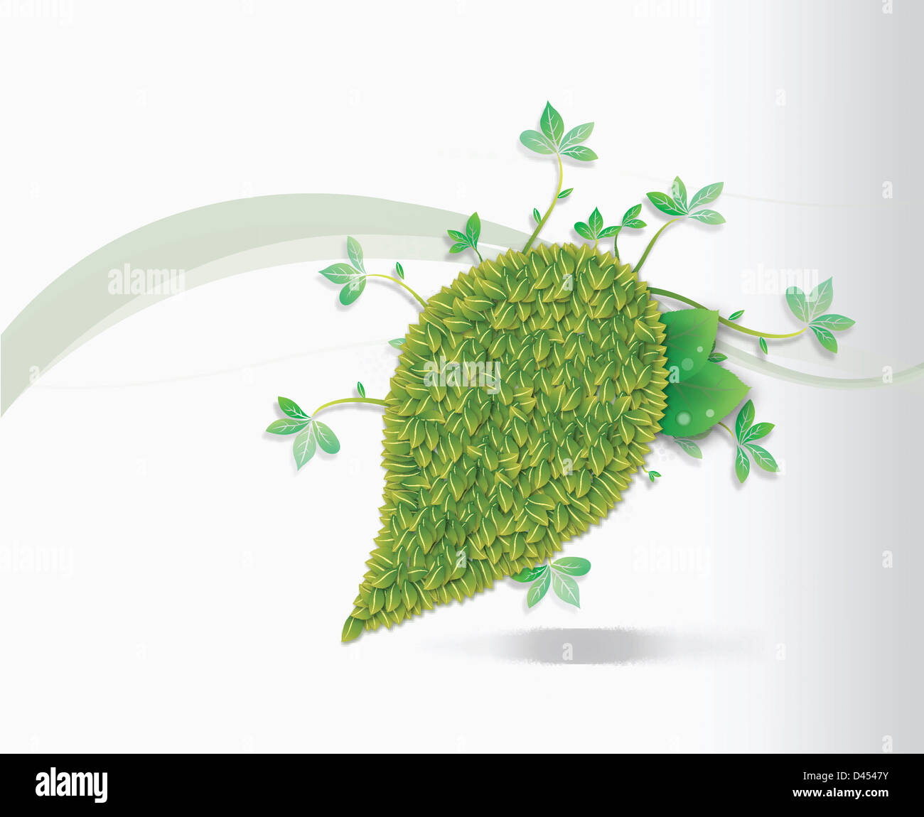 illustration of leaf made out of leaves Stock Photo Alamy