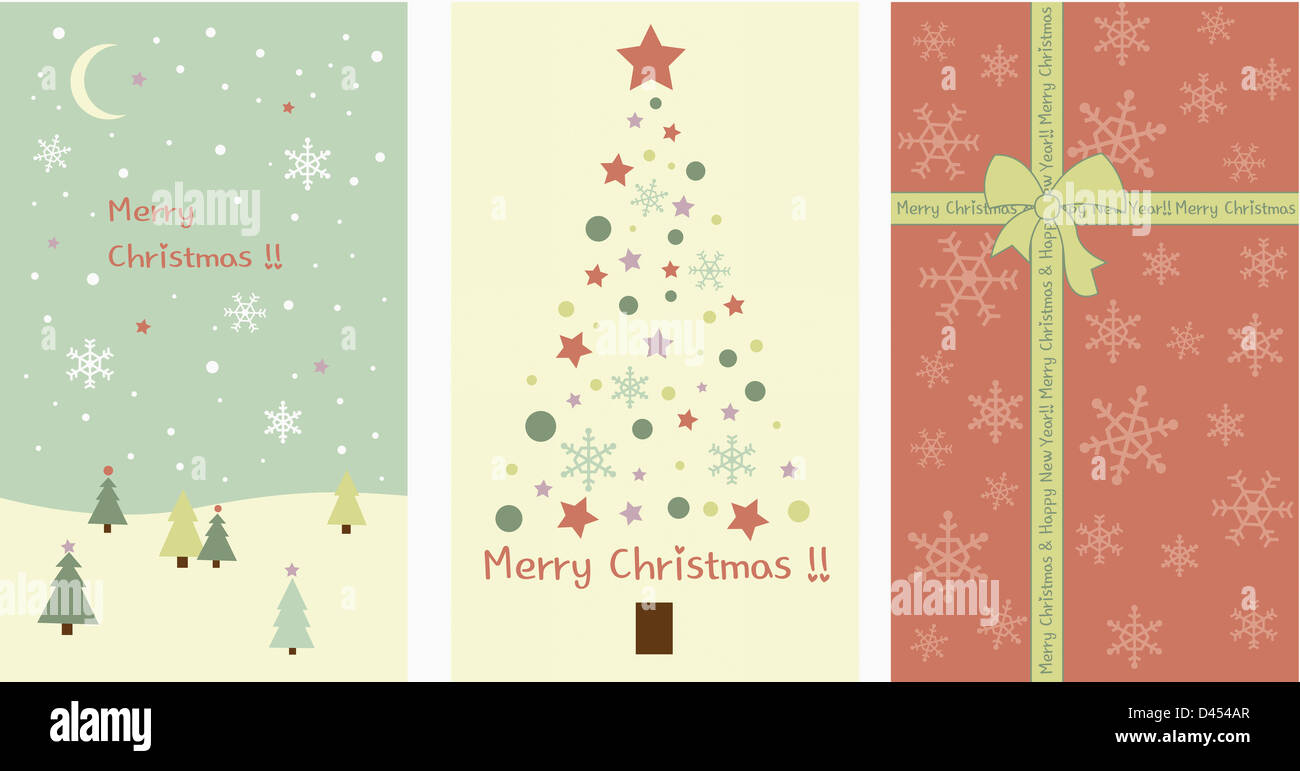 Merry Christmas card template Stock Photo - Alamy