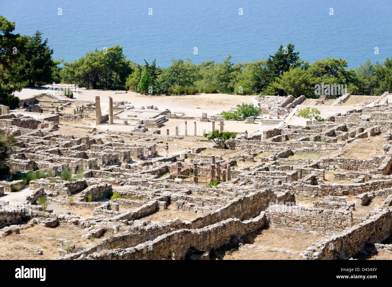 Rhodes Greece. General view of the archaeological site of Ancient Kameiros, set idyllically on the west coast of Rhodes Island. Stock Photo