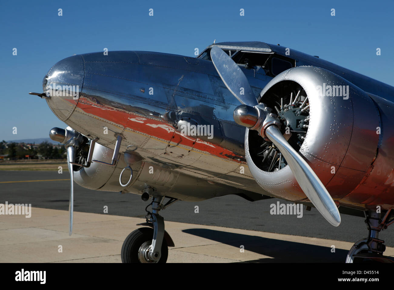 Lockheed Electra 12A, Twin propeller airplane Stock Photo