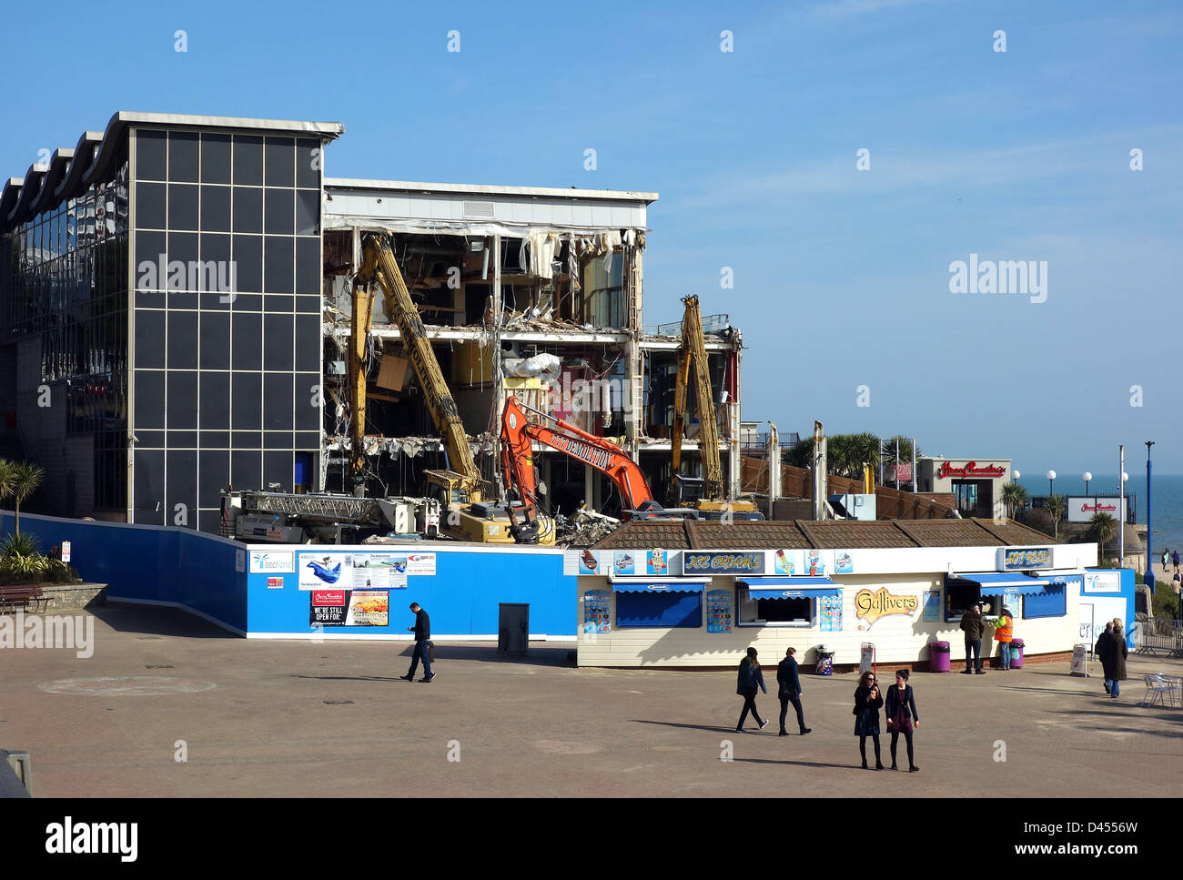 Imax cinema during demolition, Bournemouth, Dorset, Britain, UK Stock Photo