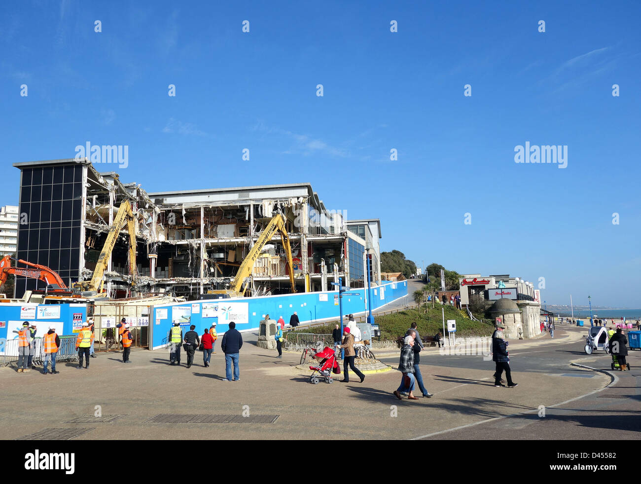 Imax cinema during demolition, Bournemouth, Dorset, Britain, UK Stock Photo
