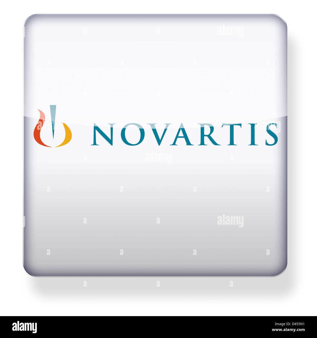 Novartis logo as an app icon. Clipping path included. Stock Photo
