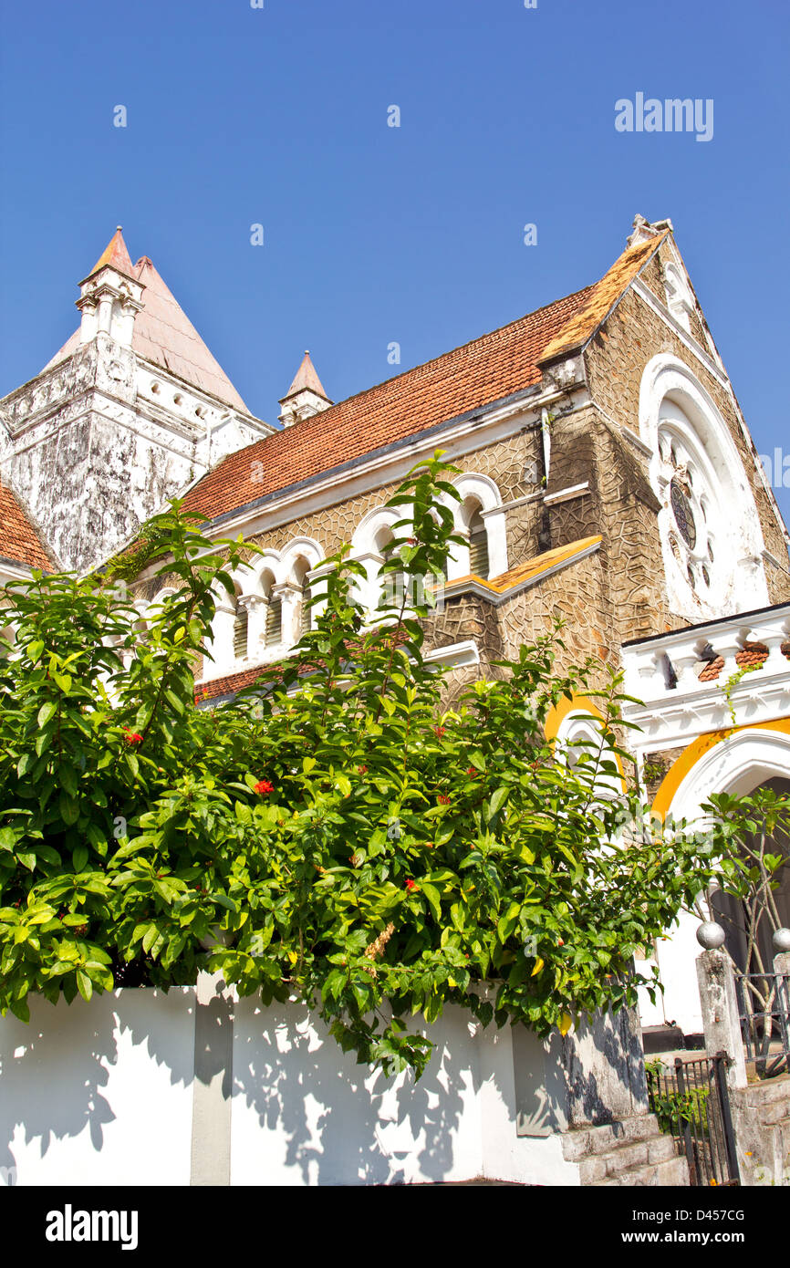 CHRISTIAN CHURCH IN FORT GALLE WHICH HAS BEEN RECENTLY RESTORED Stock Photo