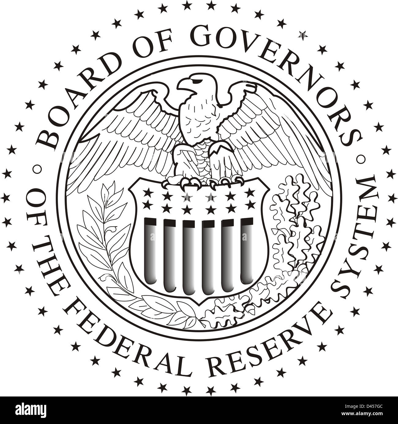 United States Board of Governors of the Federal Reserve System seal Stock  Photo - Alamy