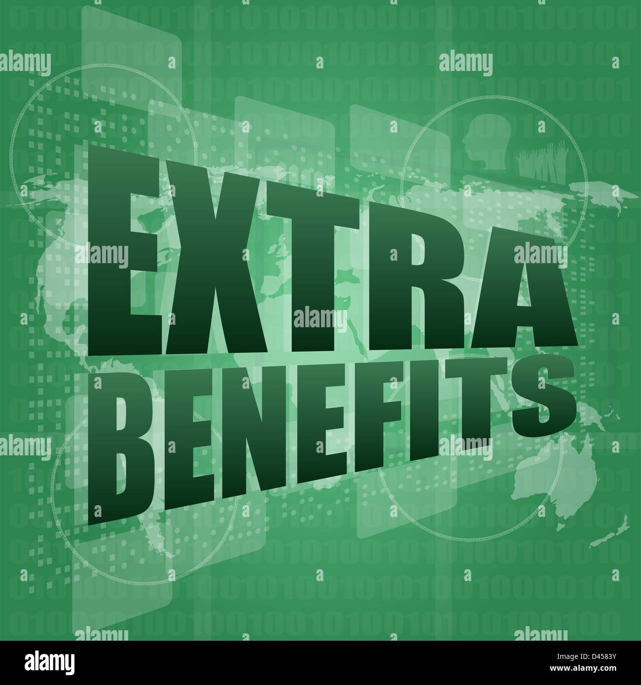 extra benefits slogan poster concept. Financial support message design