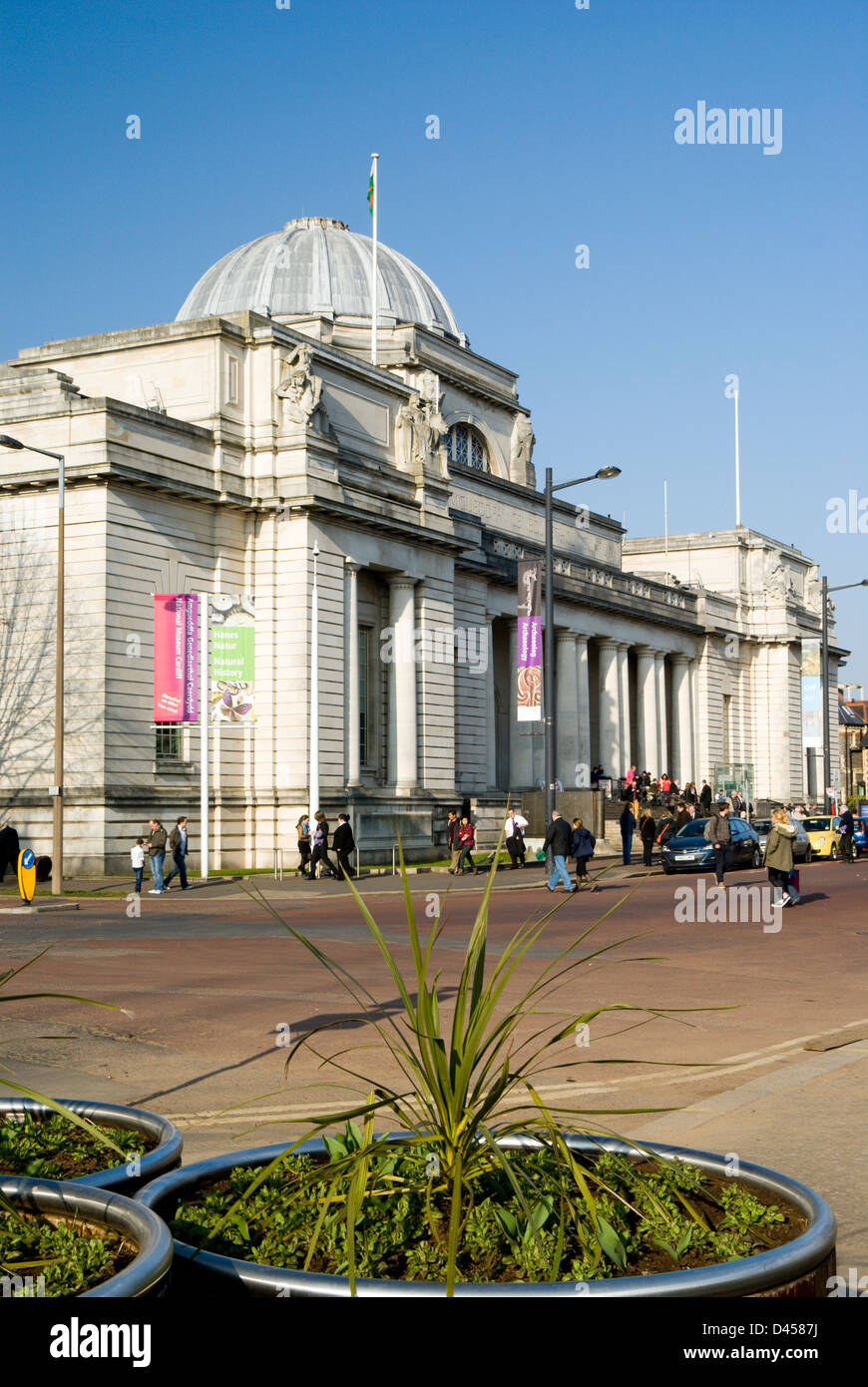 national museum of wales and gorsedd gardens cathays park cardiff south wales Stock Photo