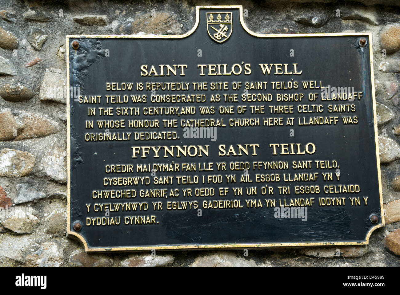 St Teilos Well, Llandaff Cardiff, South Wales, UK. Stock Photo