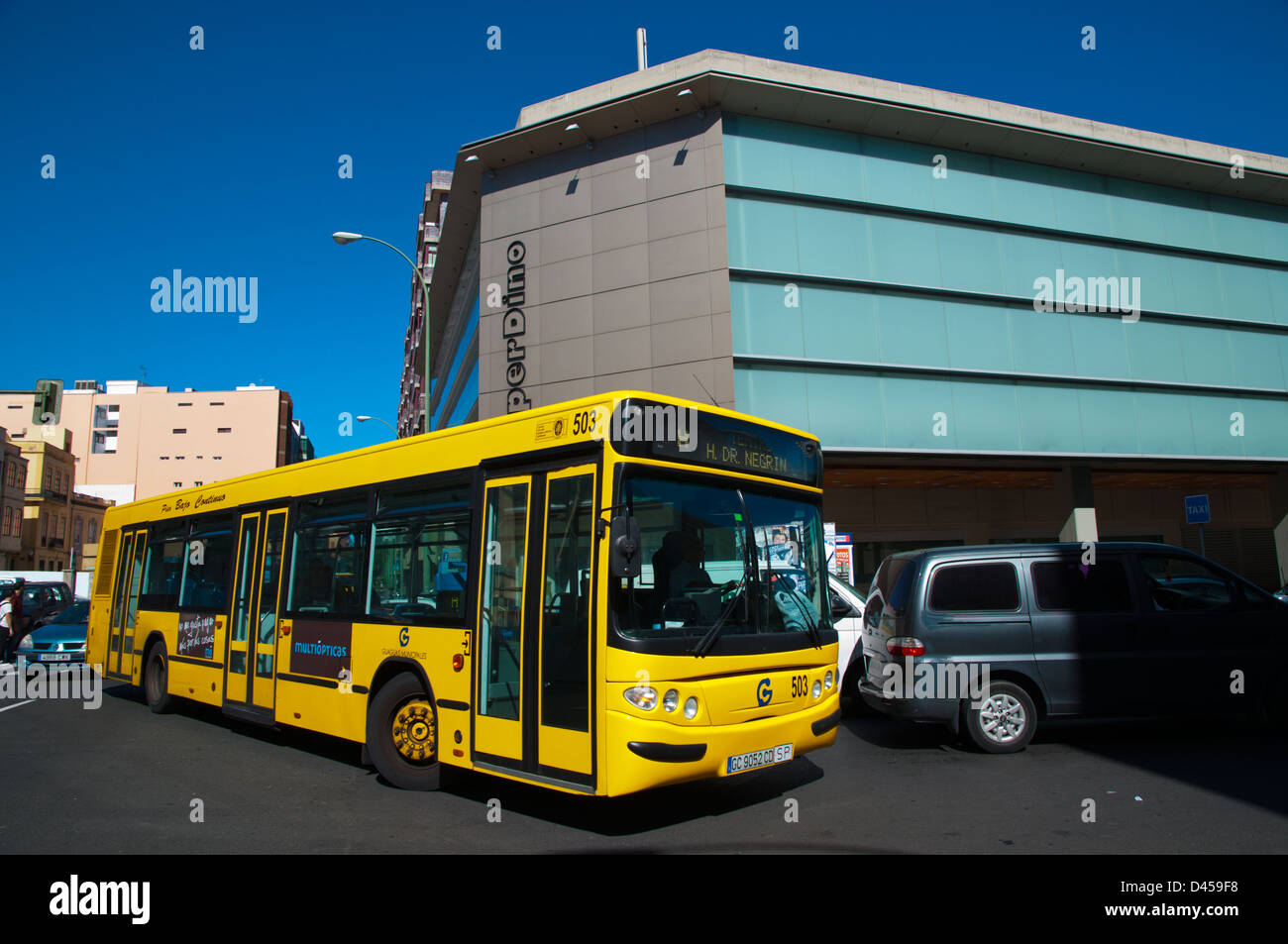 Traffic in front of Hiperdino supermarket Triana district Las Palmas de  Gran Canaria city Gran Canaria island Spain Stock Photo - Alamy