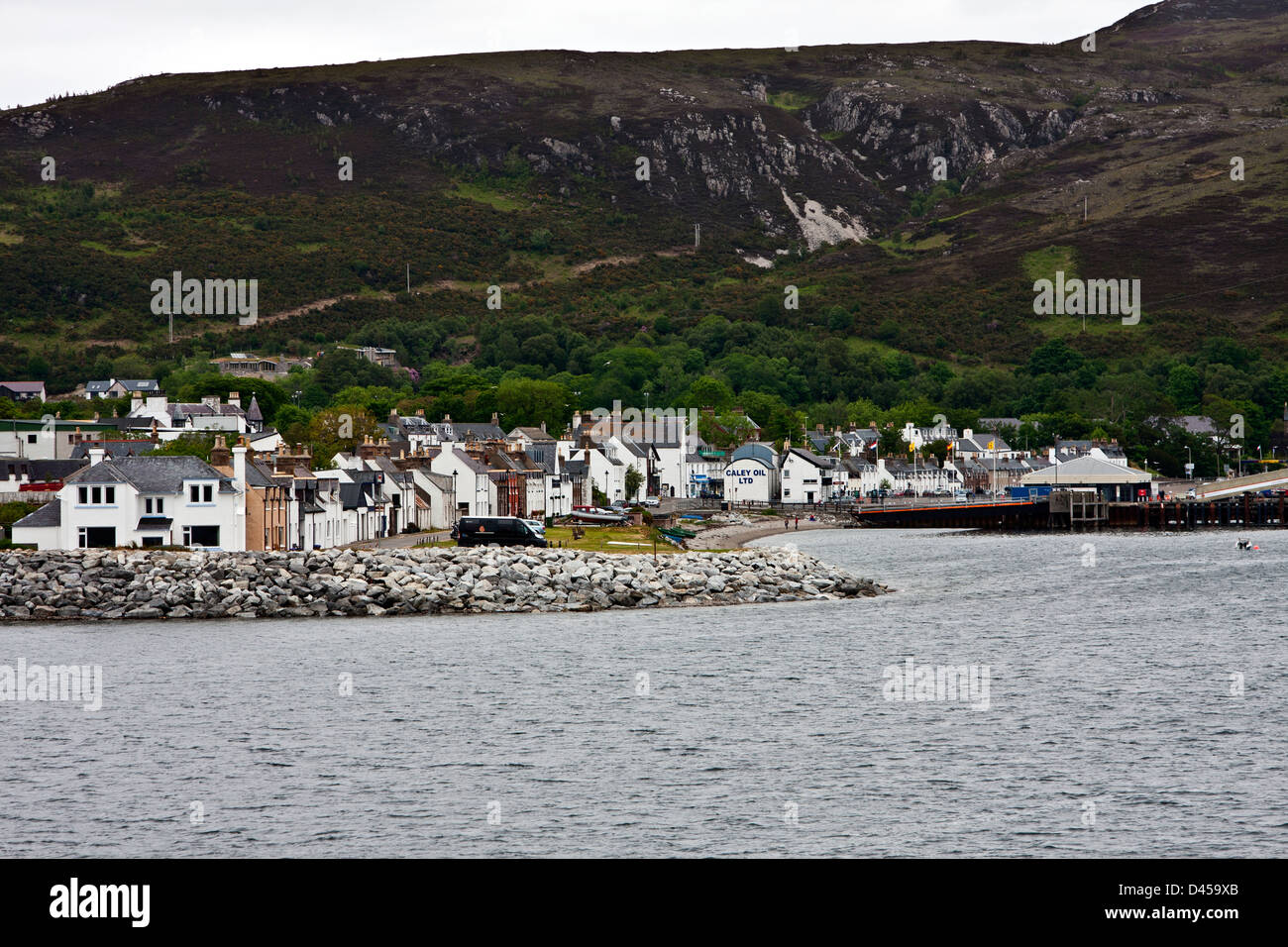 The town of Ullapool on the west coast of Scotland was founded in the late 18th and early 19th c. as a fishing port. Stock Photo