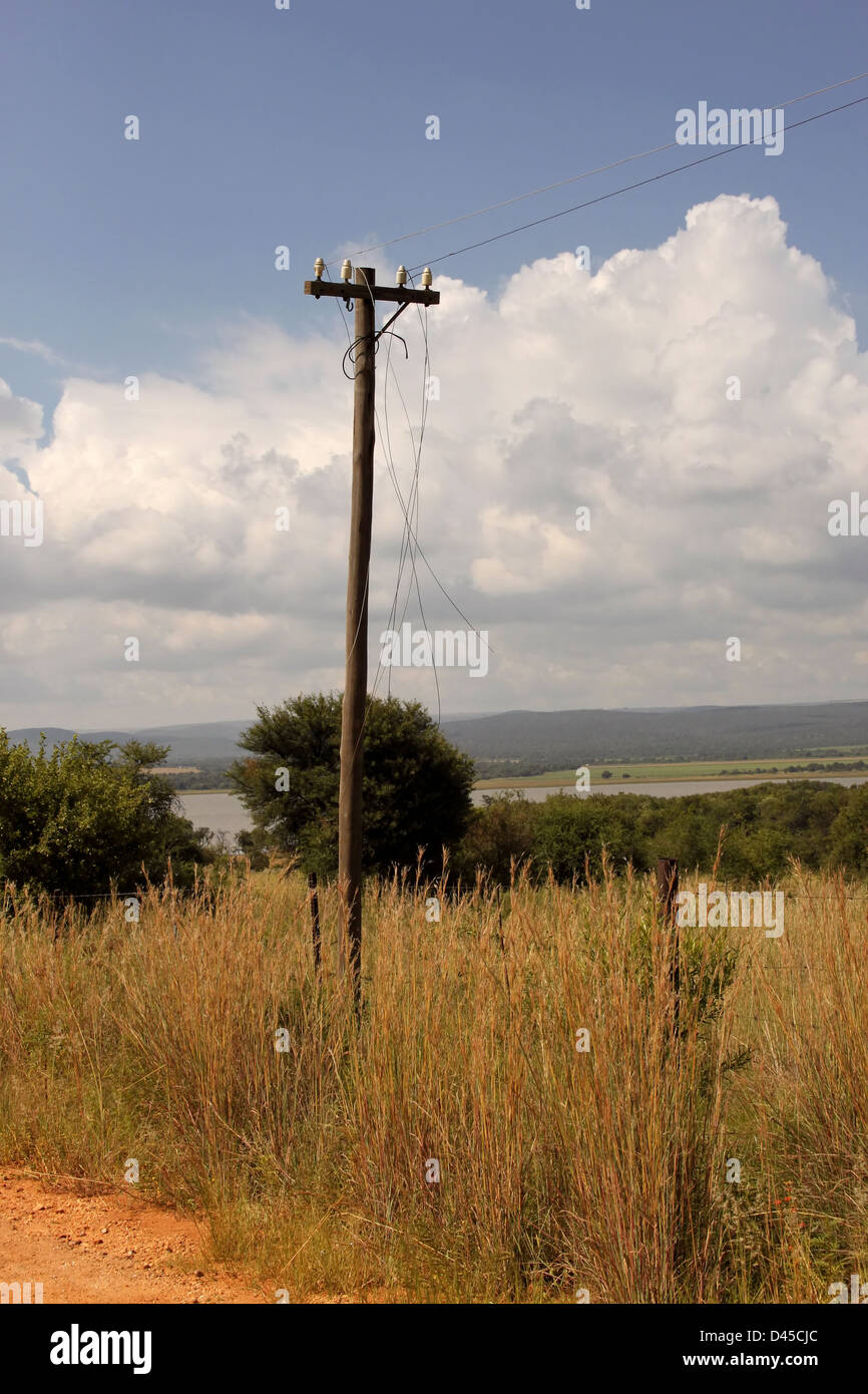 Rural Telephone Communication Cables Cut not Working Stock Photo Alamy