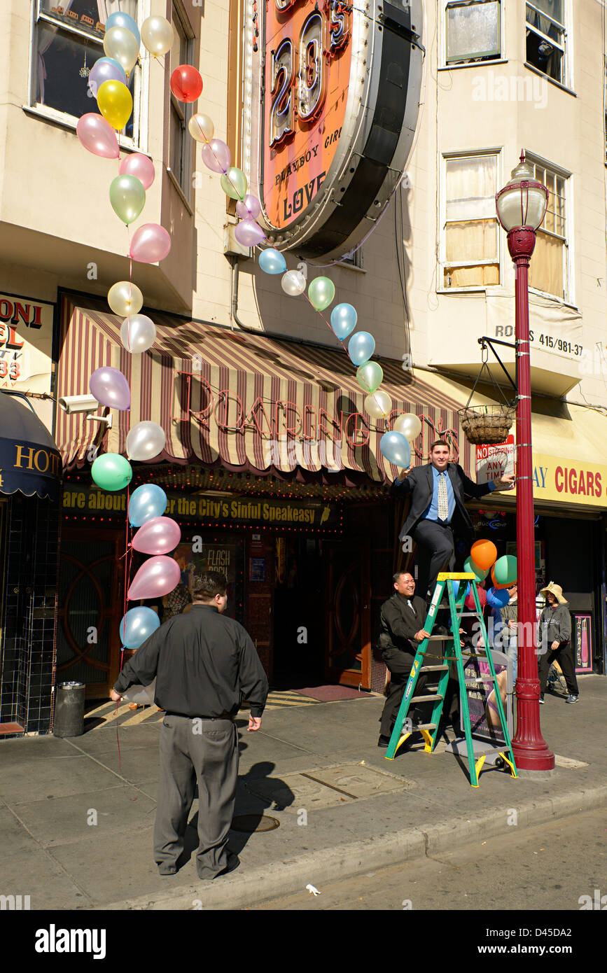 north beach broadway balloons san francisco Stock Photo Alamy