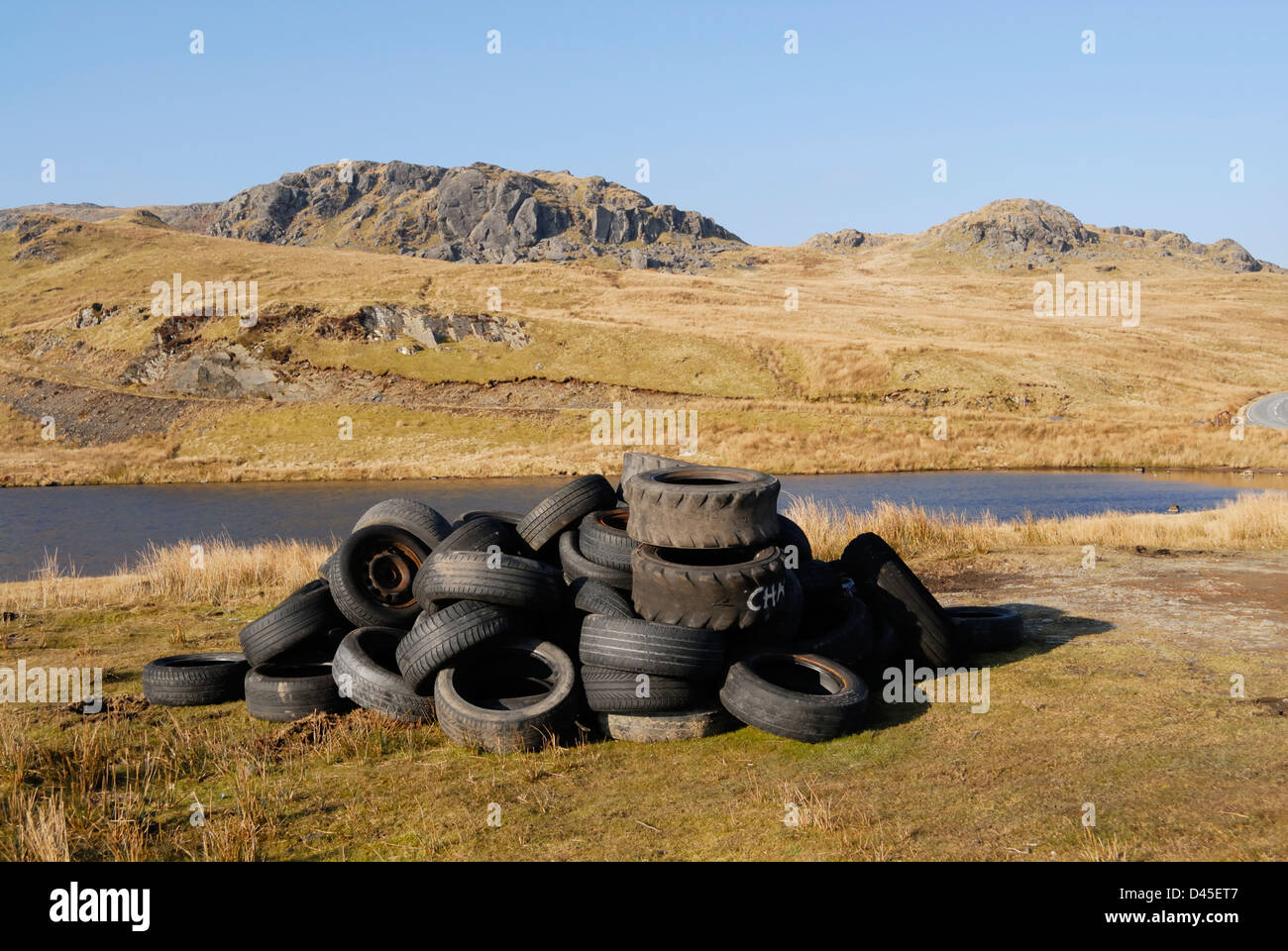 Car tyres dumped hi-res stock photography and images - Alamy