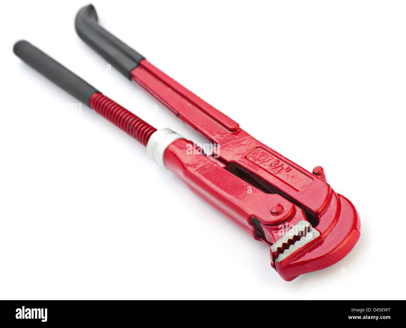 Red wrench tool isolated on white Stock Photo
