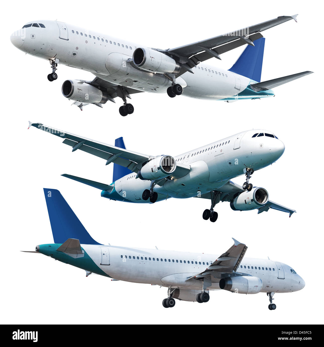 Real jet planes, isolated on white background Stock Photo - Alamy