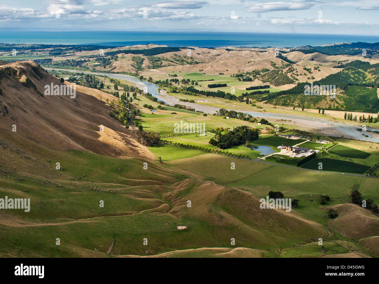 The Craggy Range Vineyards, at the foot of Te Mata Peak near Hawkes Bay, New Zealand wityh the