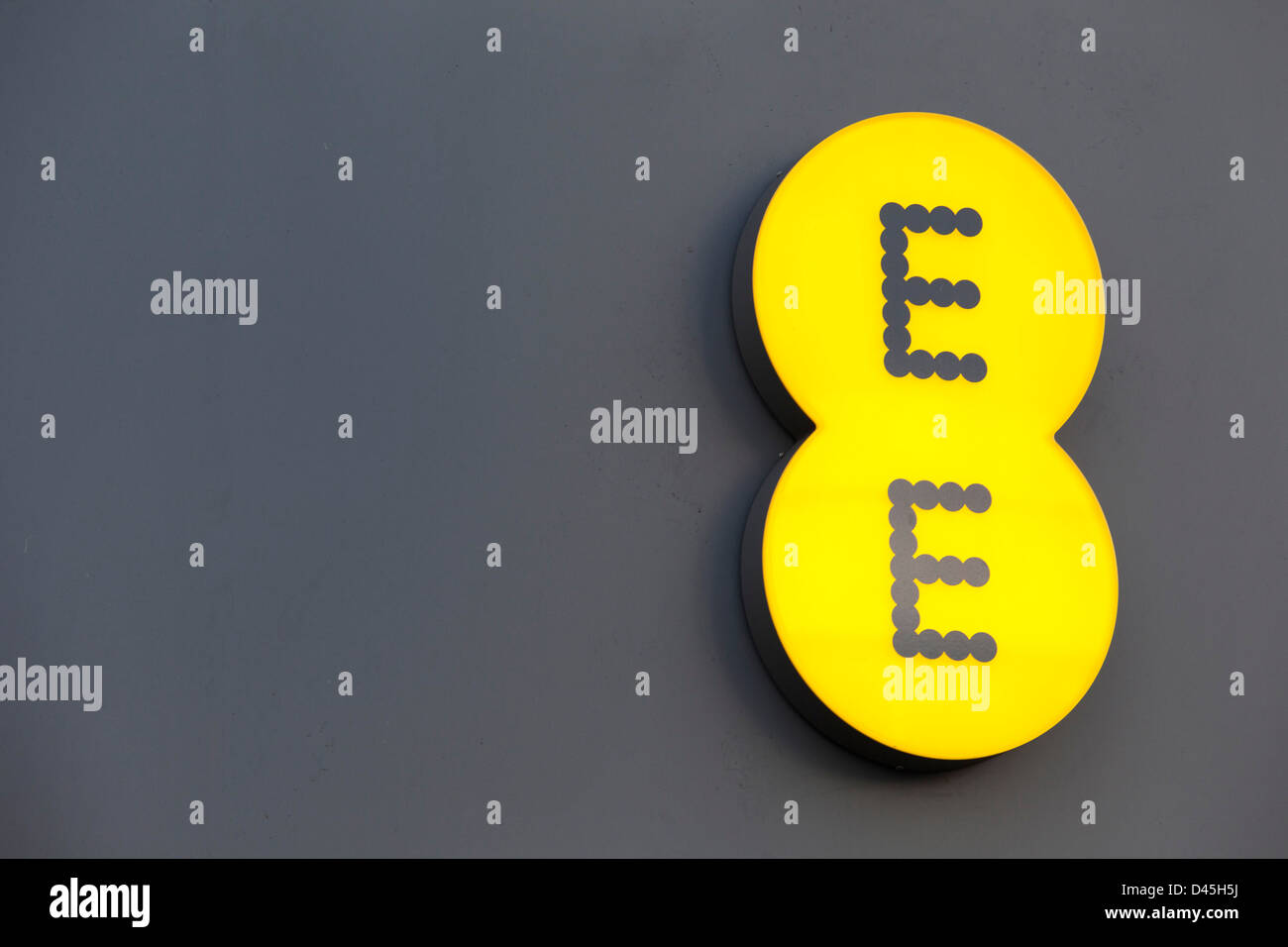 Sign for mobile phone shop EE Stock Photo Alamy