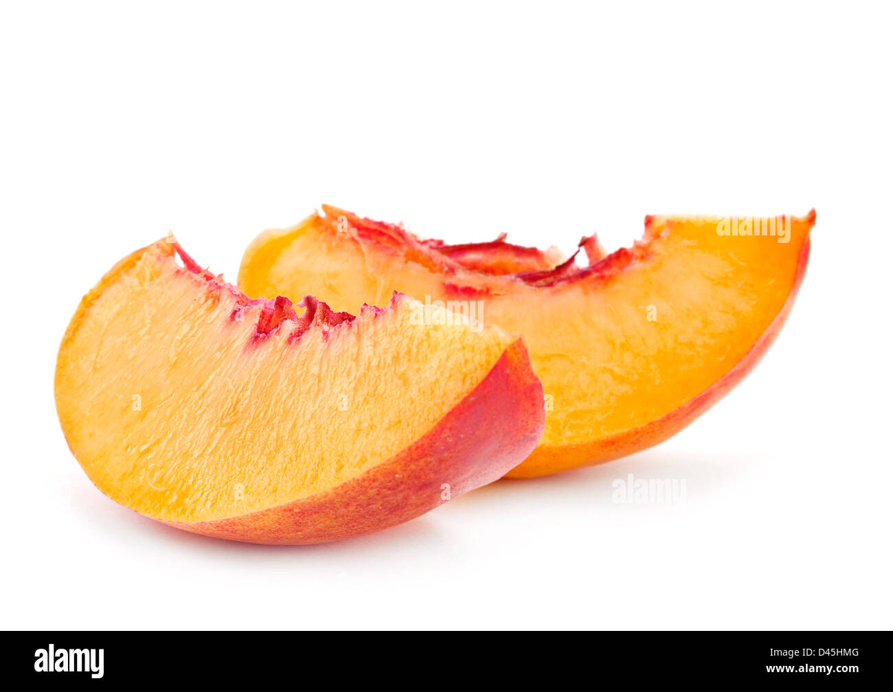 Nectarine peach family fruit isolated on white Stock Photo Alamy