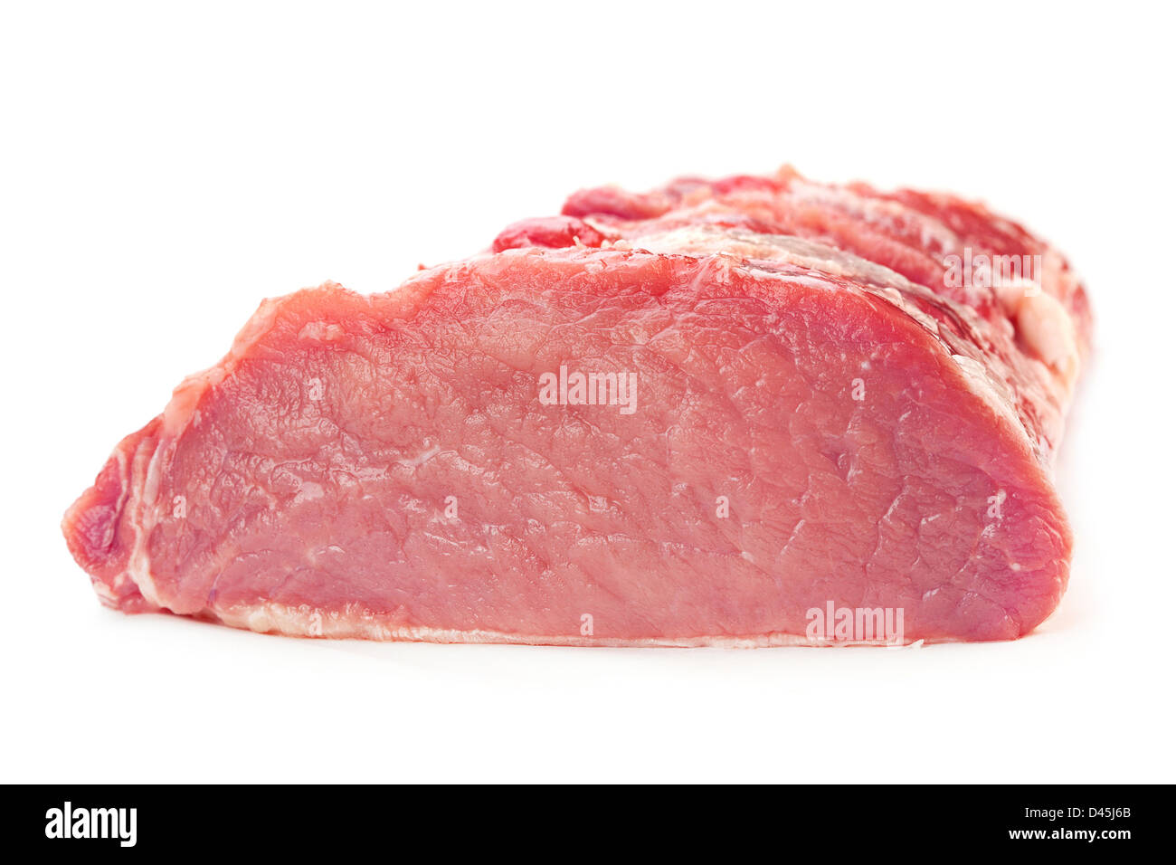 Raw pork meat isolated on white Stock Photo