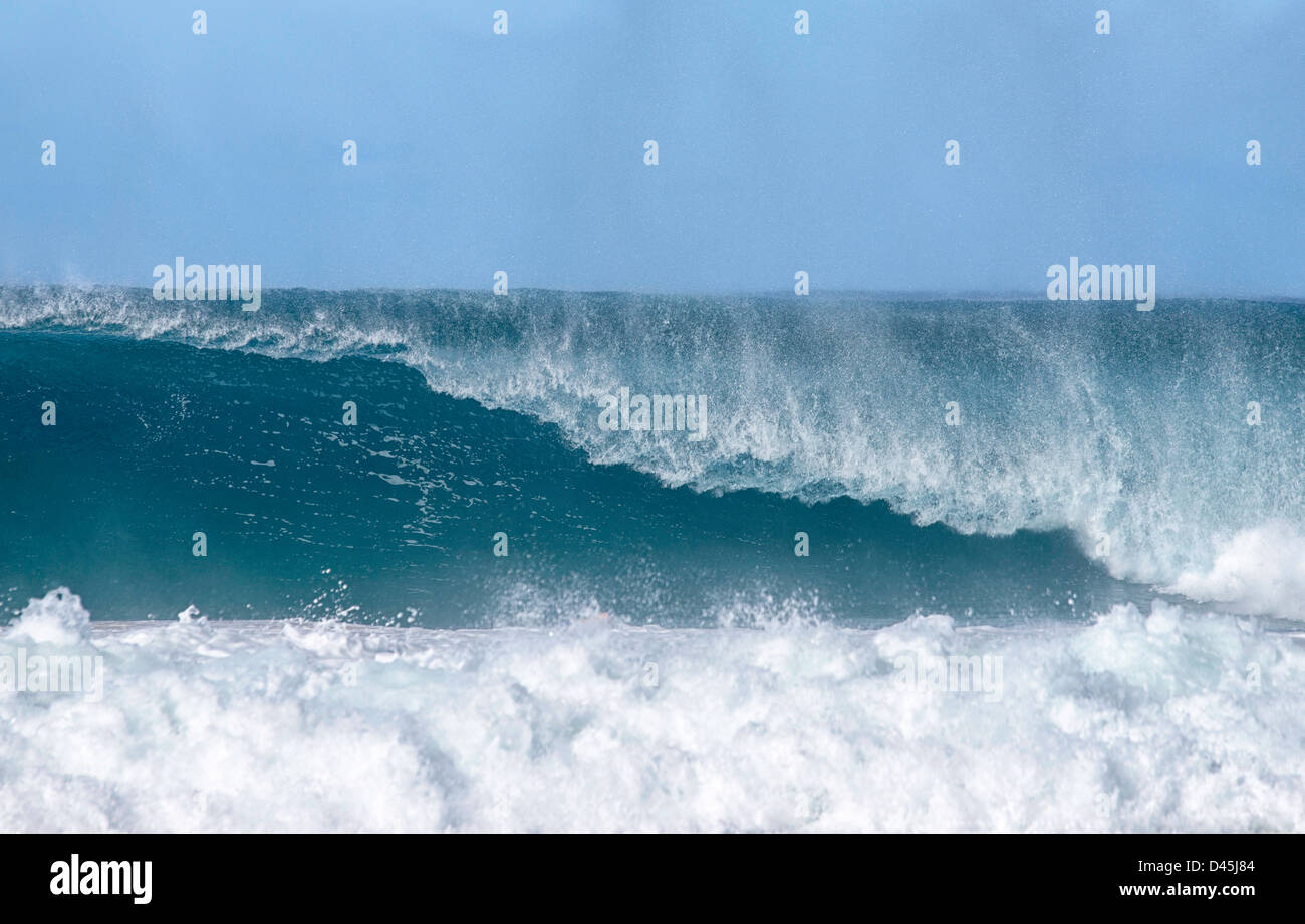 ocean waves breaking at bondi beach australia Stock Photo