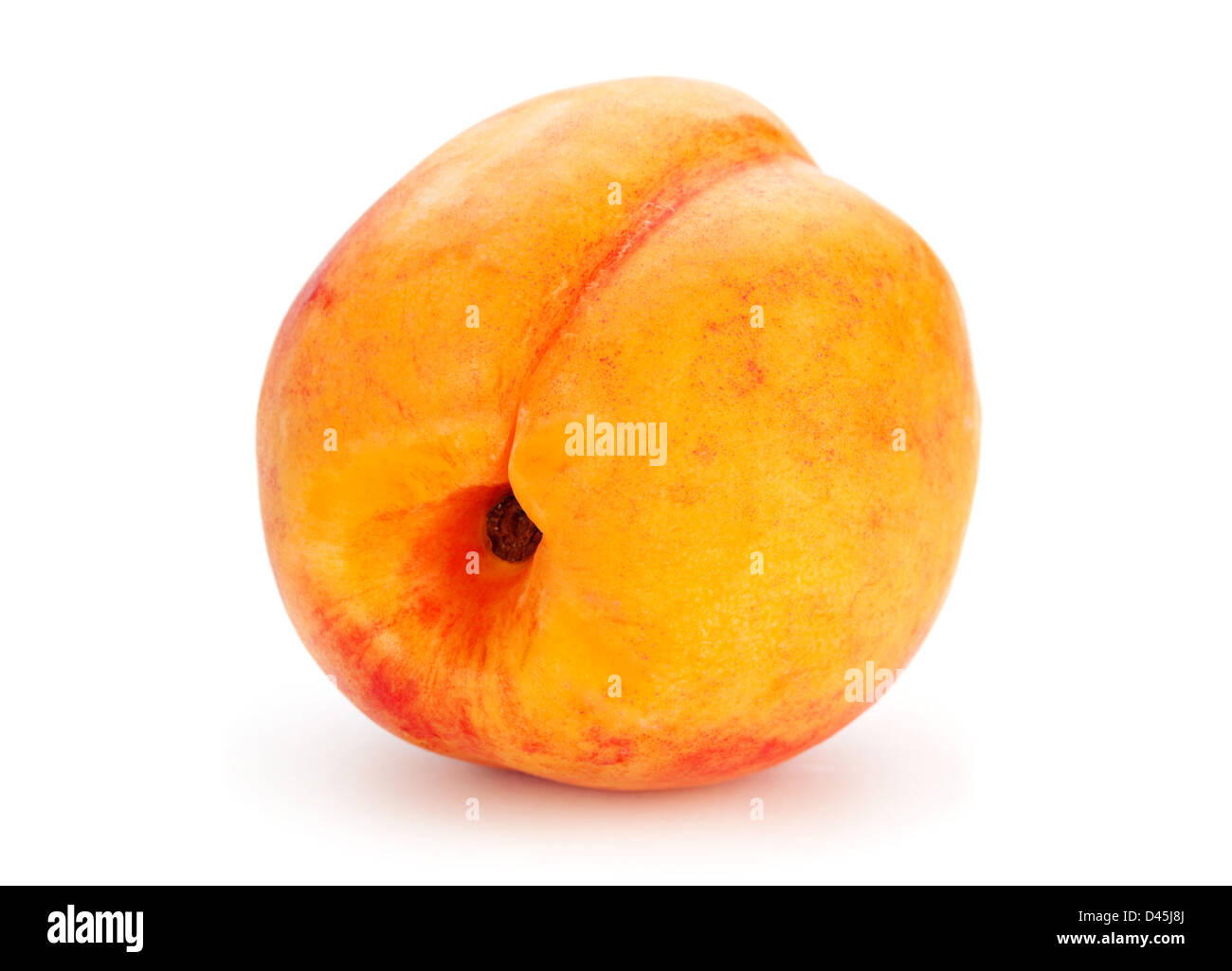 Nectarine peach family fruit isolated on white Stock Photo