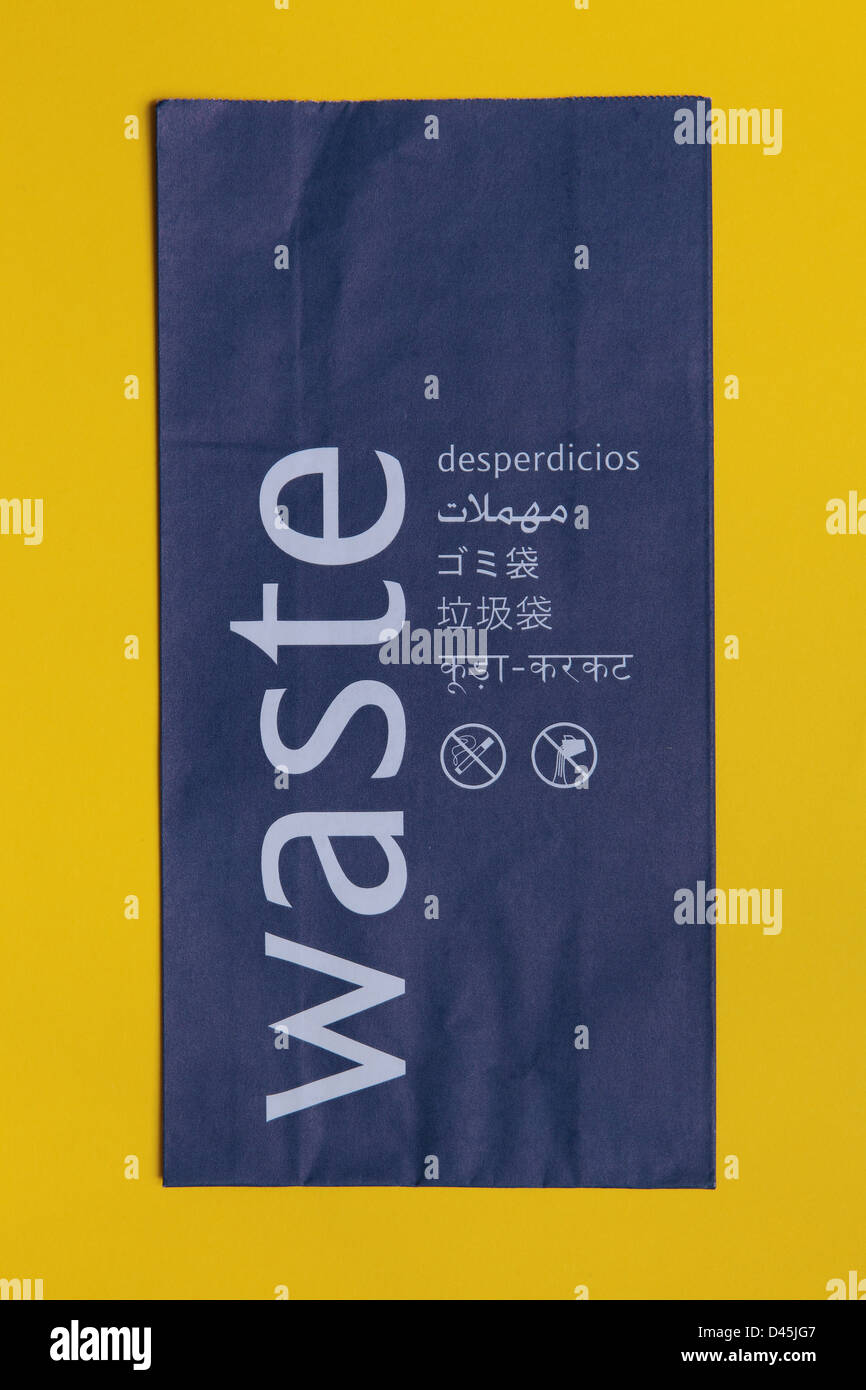 Air sickness bag hi-res stock photography and images - Alamy