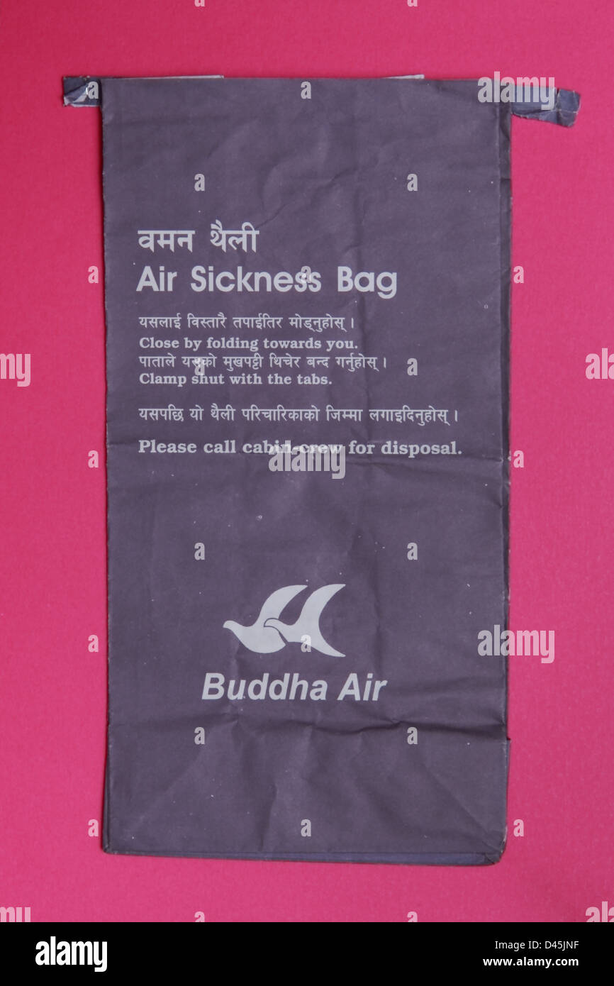 Air sickness bag hi-res stock photography and images - Alamy