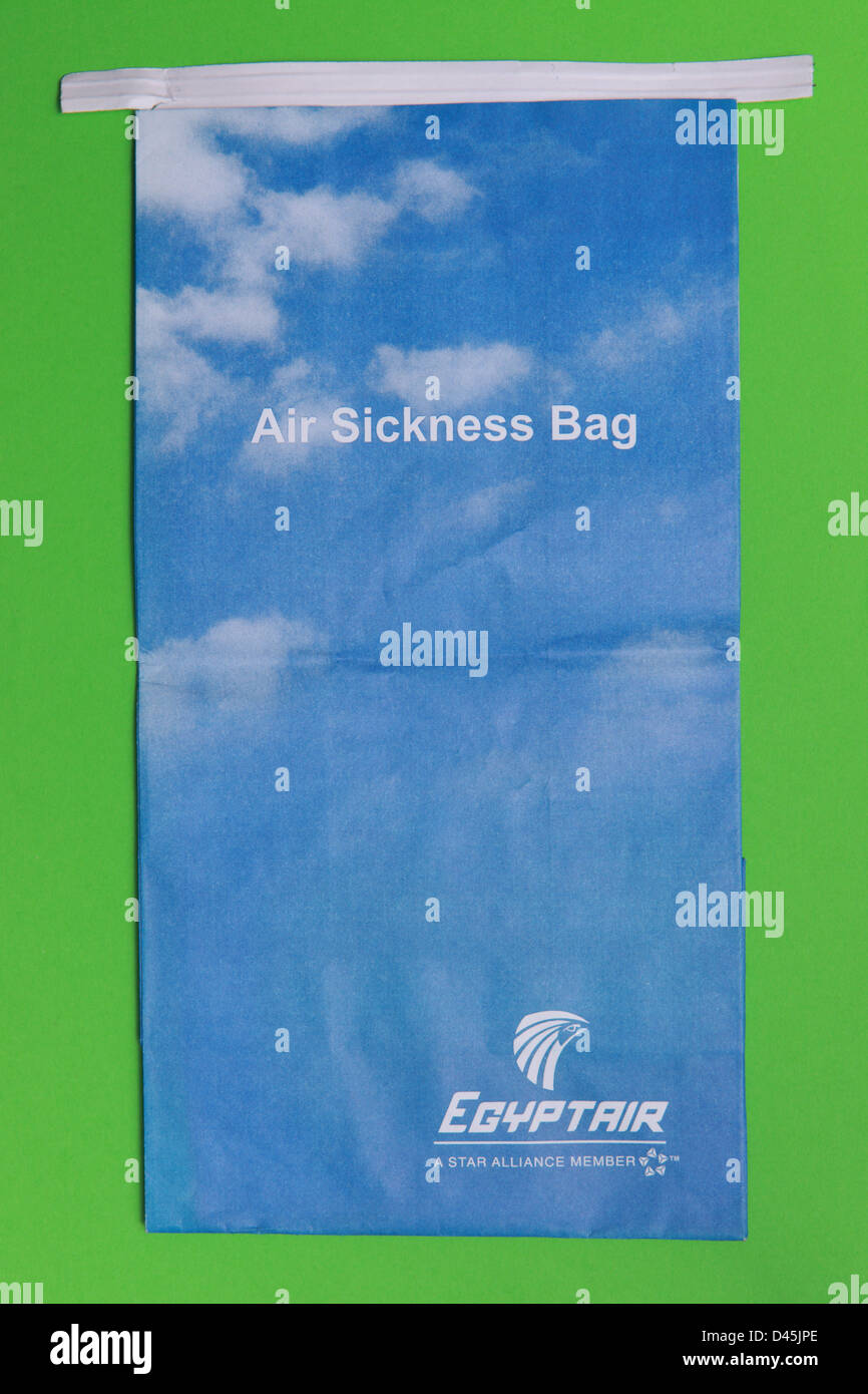 Example of an Egyptair Sick Bag Stock Photo Alamy