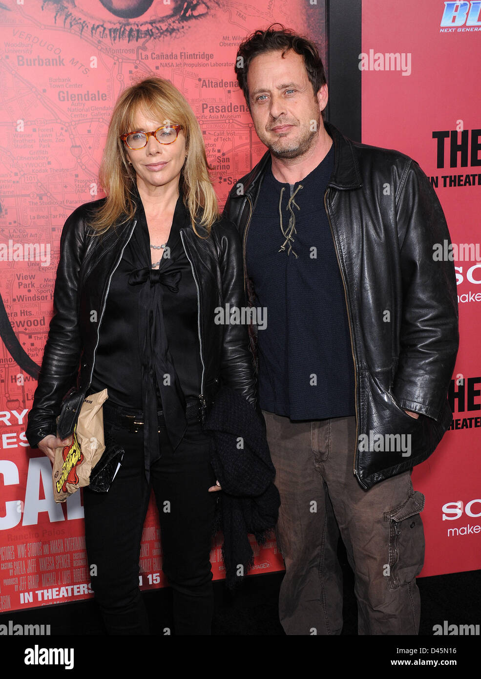 March 5, 2013 - Hollywood, California, U.S. - Rosanna Arquette & brother Richmond Arquette arrives for the premiere of the film 'The Call' at the ArcLight theater. (Credit Image: Credit:  Lisa O'Connor/ZUMAPRESS.com/Alamy Live News) Stock Photo