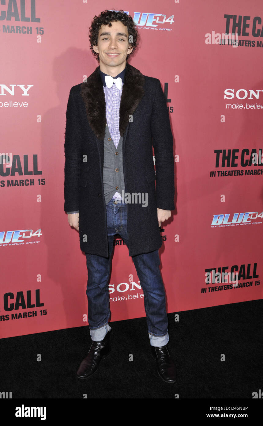 Los Angeles, California, U.S. 5th March, 2013. Robert Michael Sheehan attending the Los Angeles Premiere of 'The Call' held at the Arclight Theater in Hollywood, California on March 5, 2013. 2013.(Credit Image: Credit:  D. Long/Globe Photos/ZUMAPRESS.com/Alamy Live News) Stock Photo