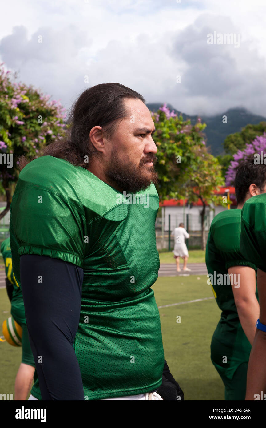 American football game, Tahiti Stock Photo Alamy