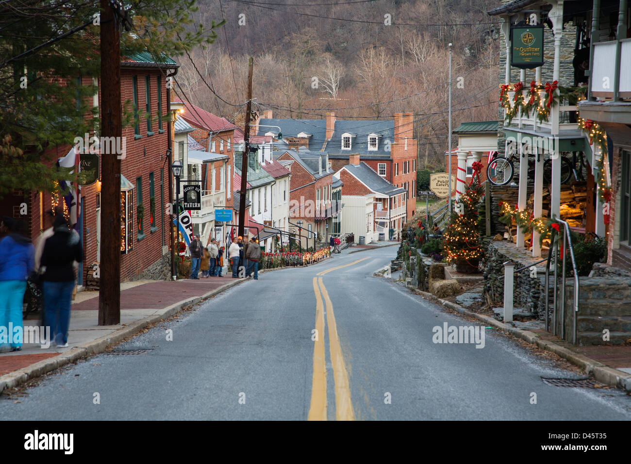 High Street, Harpers Ferry National Historical Park, West Virginia, USA Stock Photo