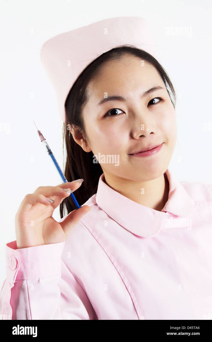 Friendly young asian female doctor hi-res stock photography and images ...