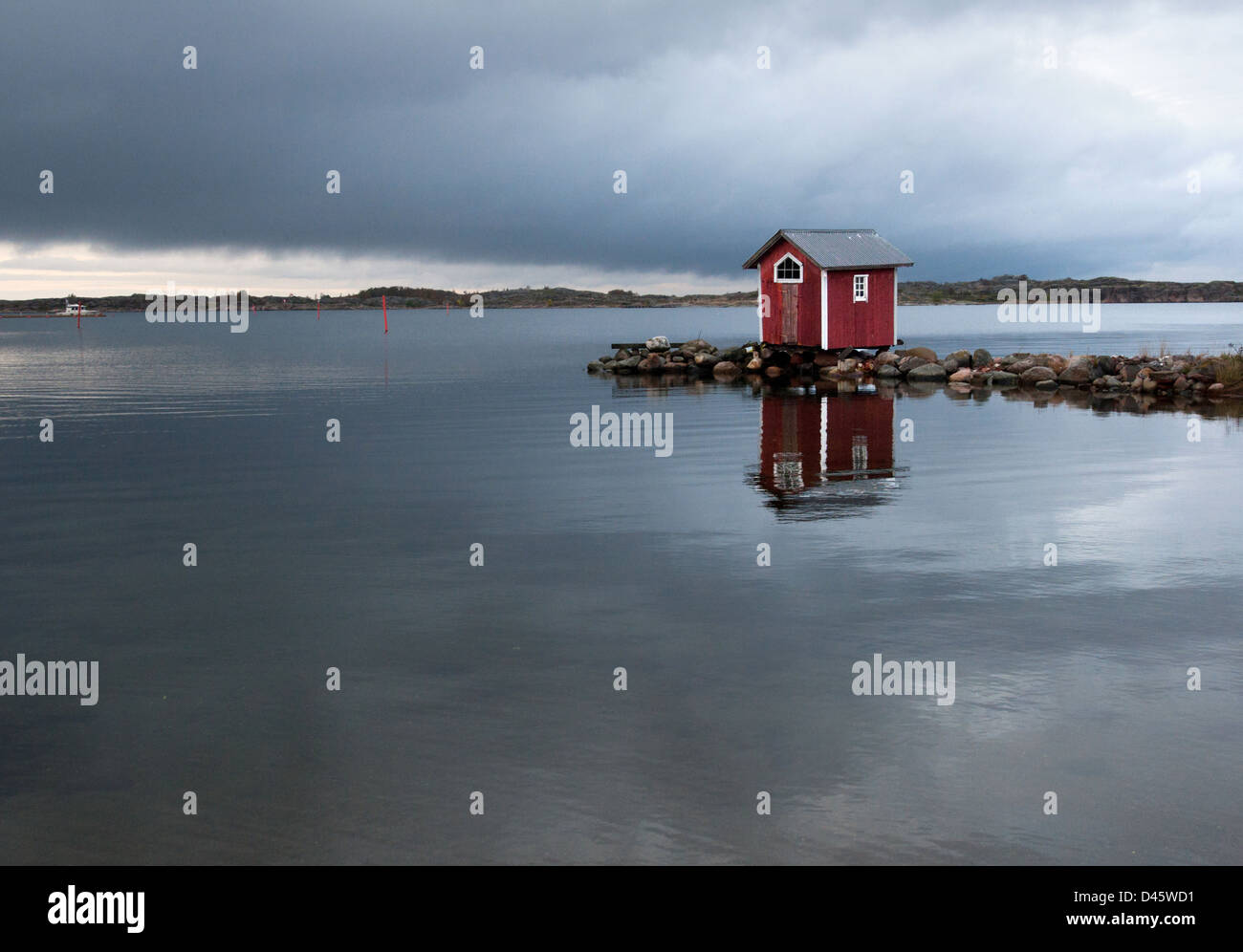 Small cottage by the Baltic sea on a small island called Utö. Stock Photo