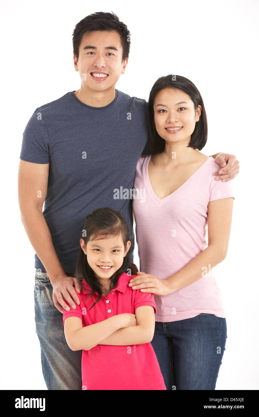 White background chinese family hi-res stock photography and images - Alamy