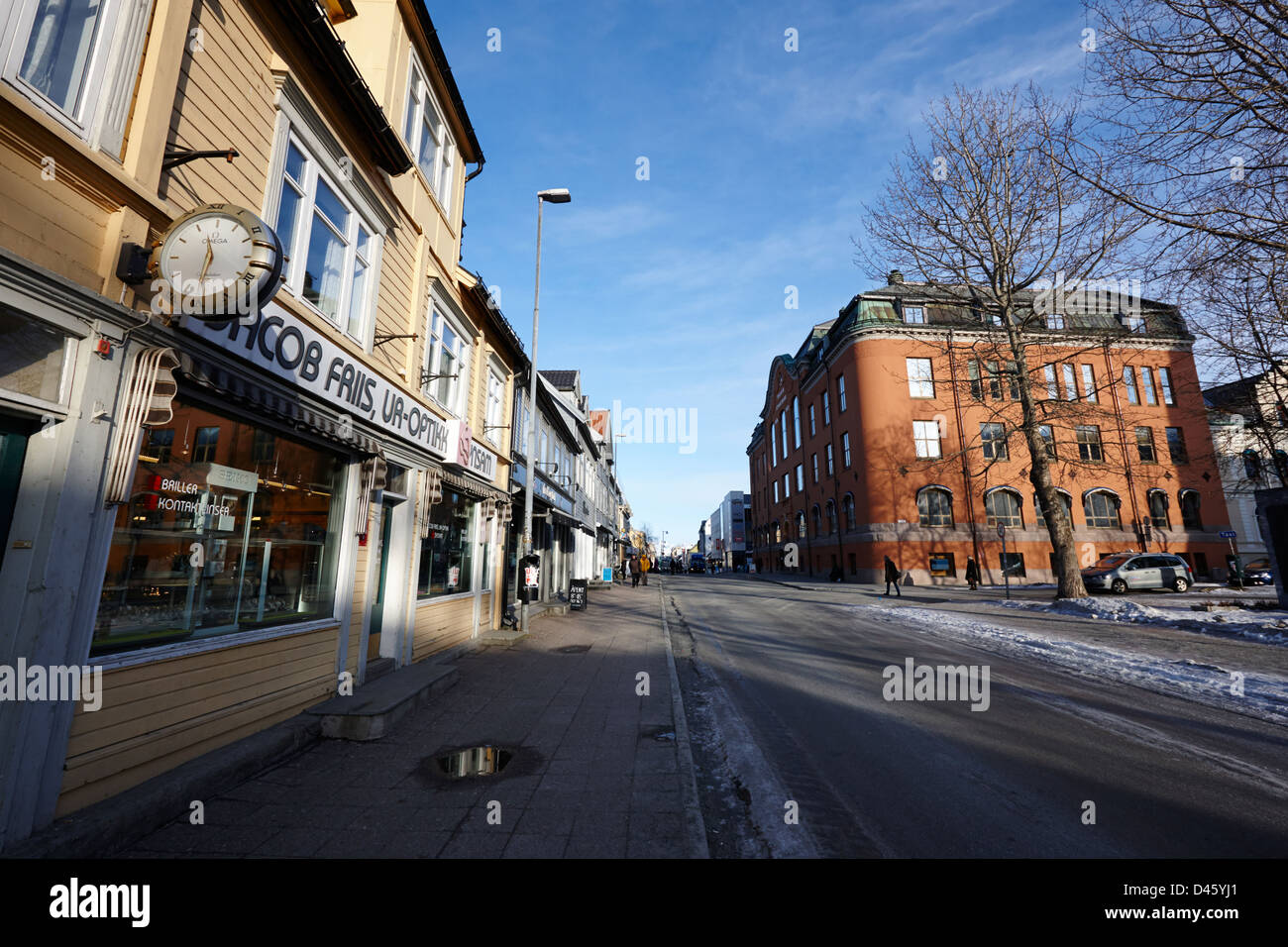 storgata Tromso main pedestrian shopping street troms Norway europe Stock  Photo - Alamy