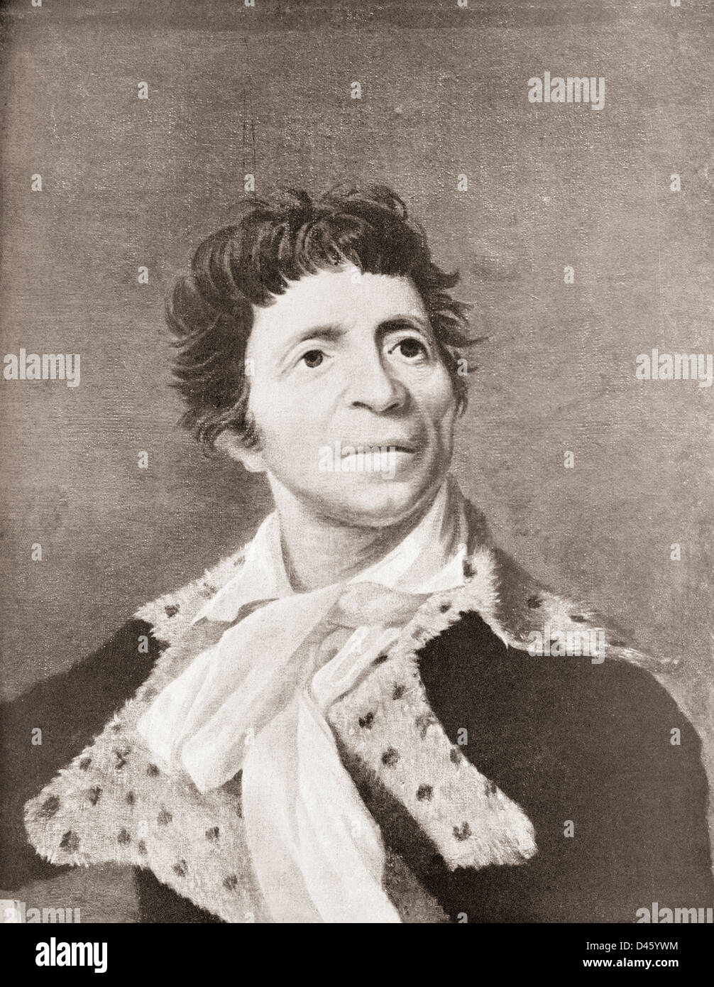 Jean-Paul Marat, 1743 –1793. French physician, scientist, radical journalist and politician during French Revolution. Stock Photo