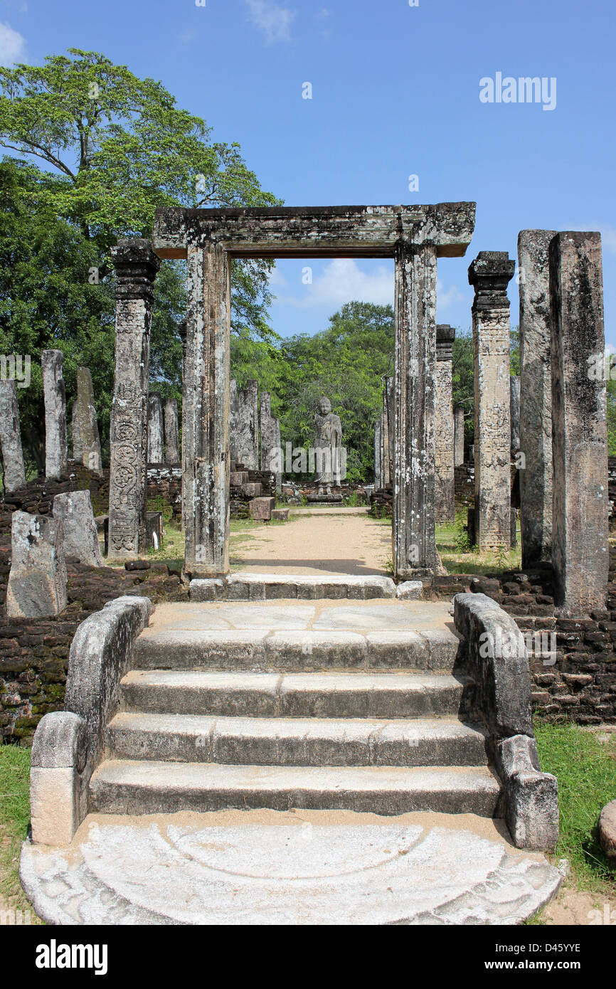 The Atadage, Quadrangle, Polonnaruwa, Sri Lanka Stock Photo