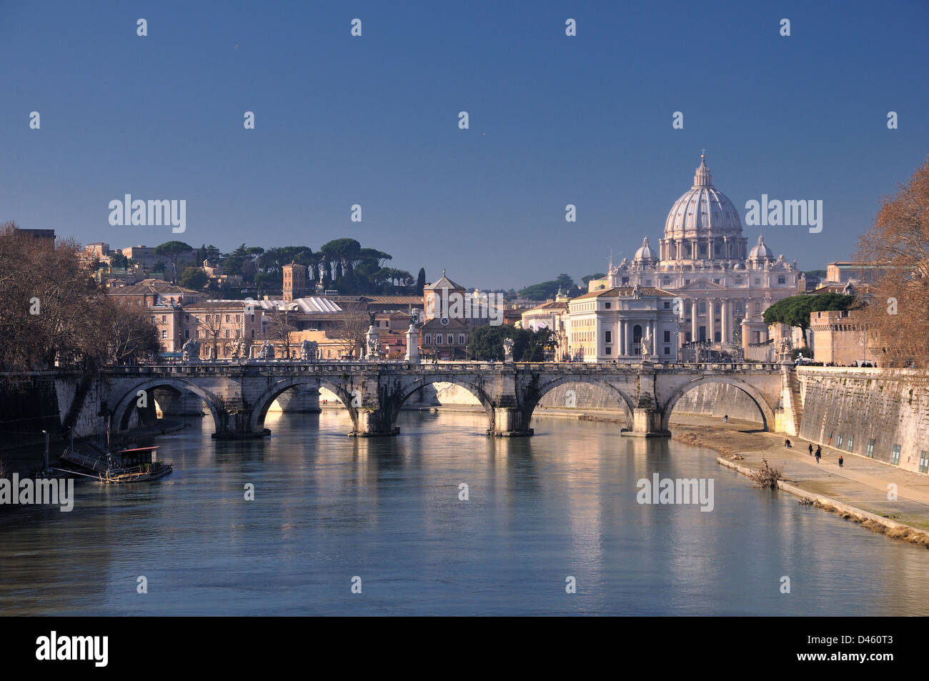 Roma San Pietro e Ponte Sant'angelo  Italy by andrea quercioli Stock Photo