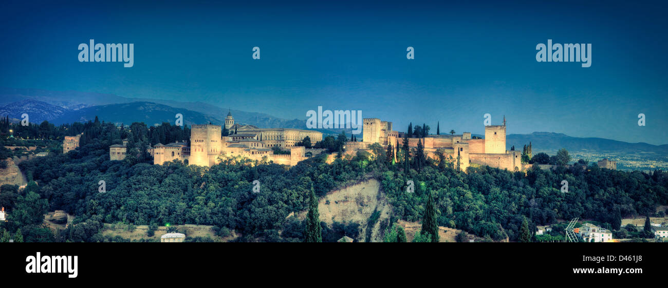 Spain, Andalucia, Granada, Alhambra Palace Complex (UNESCO Site) Stock Photo