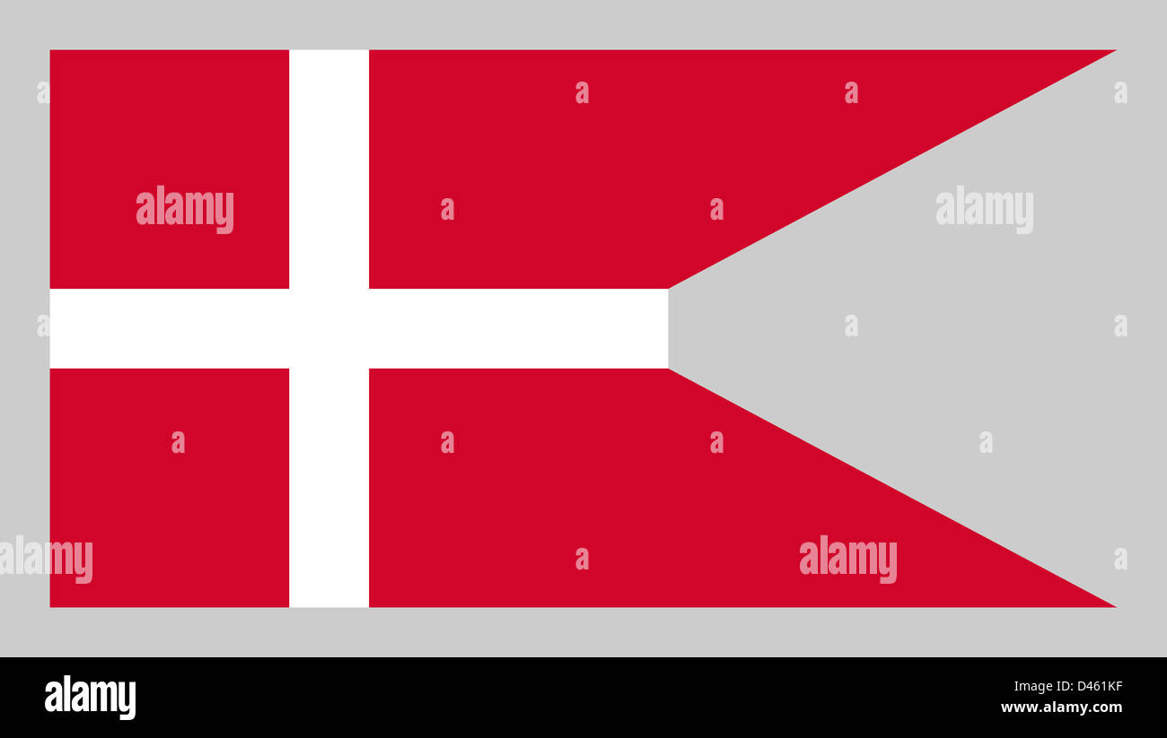 Flag of Denmark (state). Stock Photo
