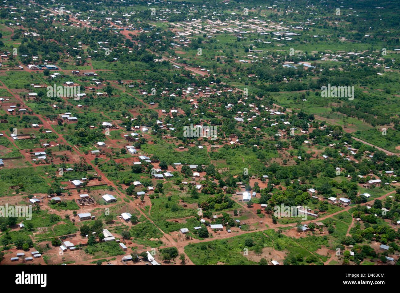 Central African Republic. August 2012. Flying to Obo. Aerial view of ...