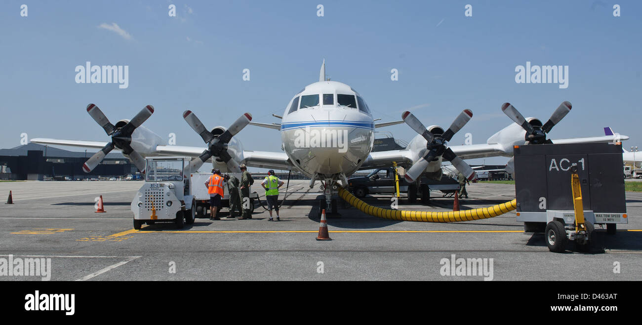 DISCOVER AQ Research Plane Arrives (201106280007HQ) Stock Photo