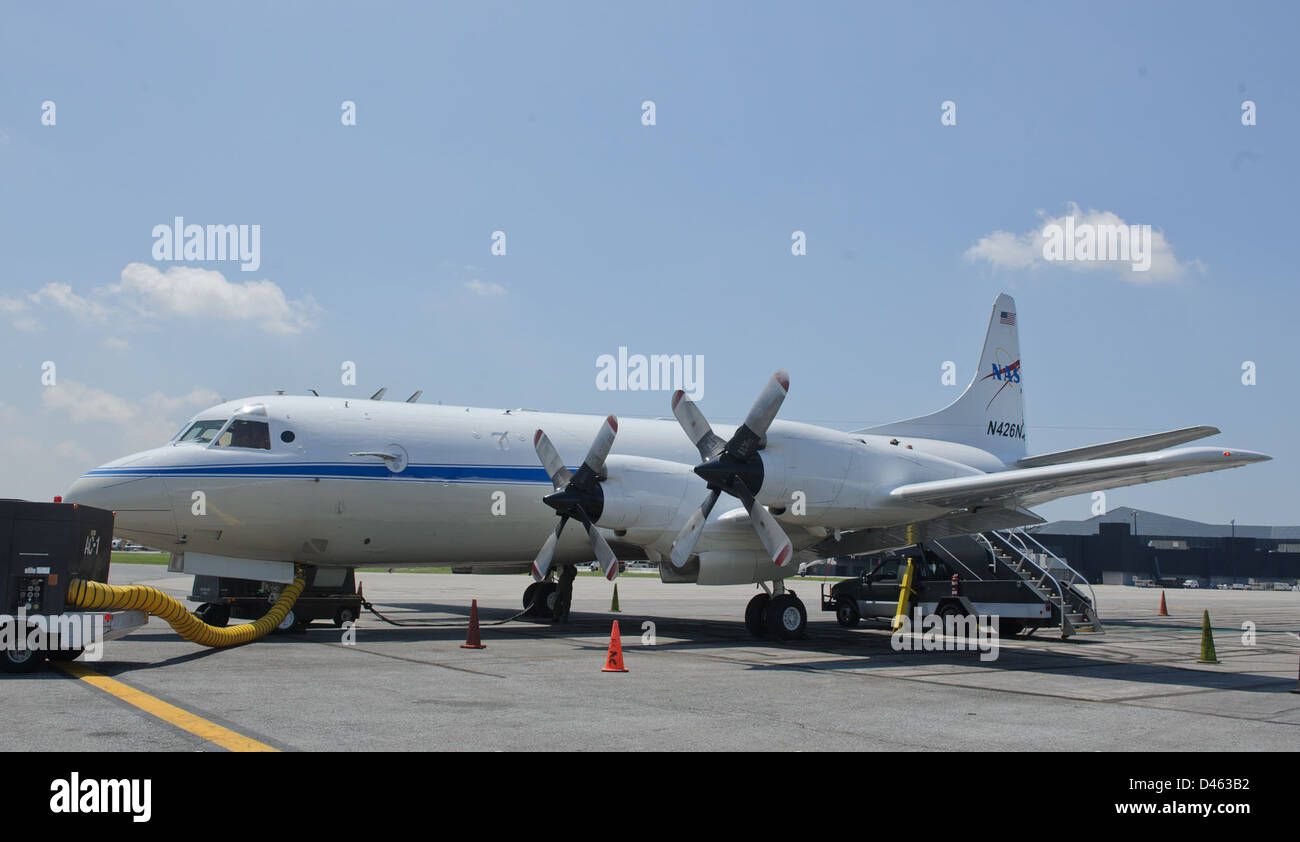 DISCOVER AQ Research Plane Arrives (201106280006HQ) Stock Photo