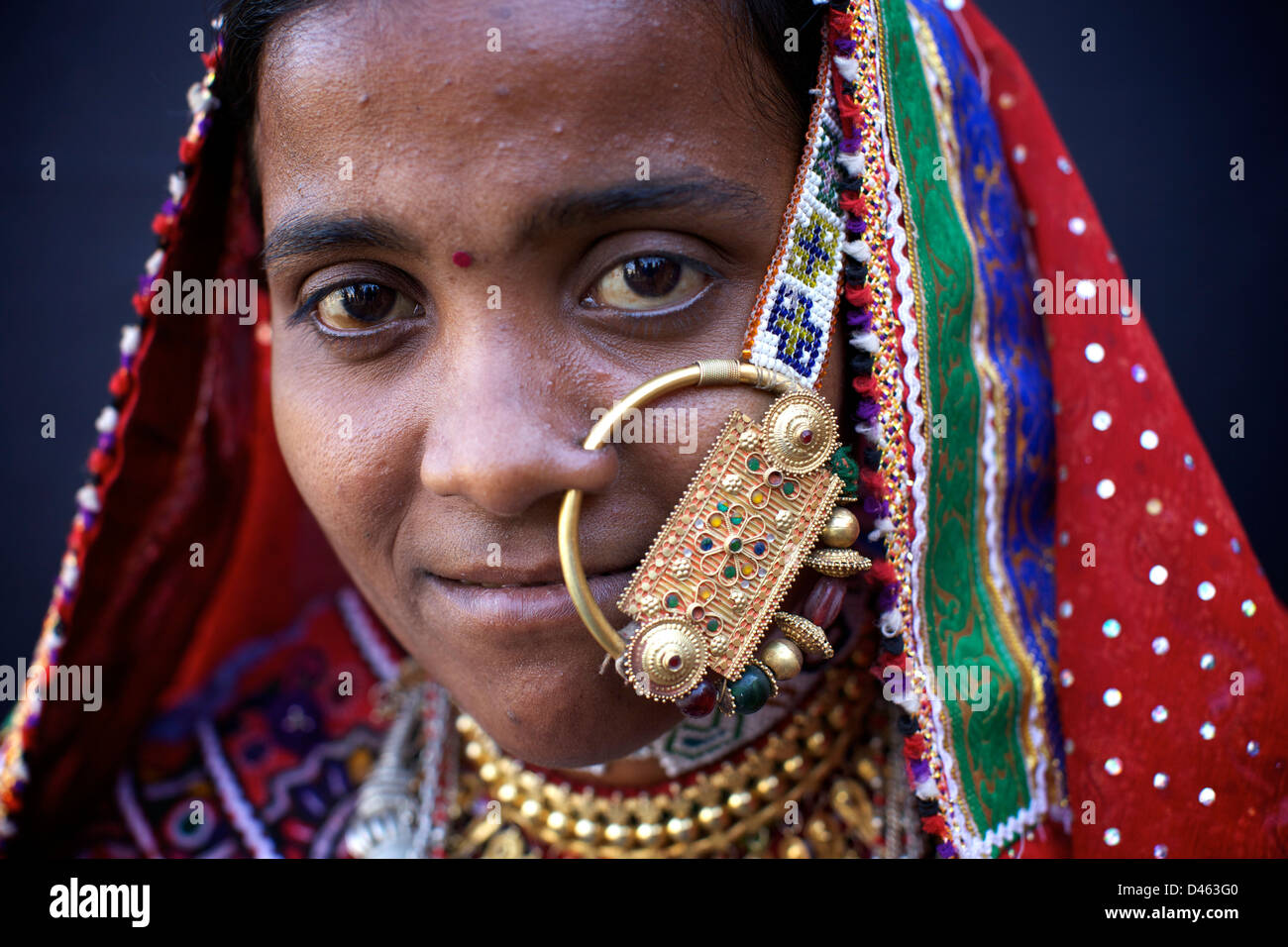 Girl from Harijan tribe. Stock Photo