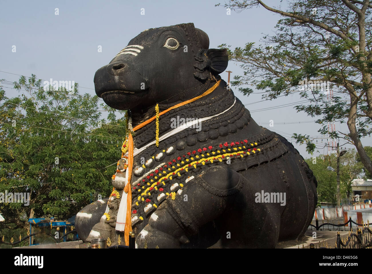 Big Stone Bull at Chamundi Hills, Mysore, Karnanata, India, Asia Stock Photo