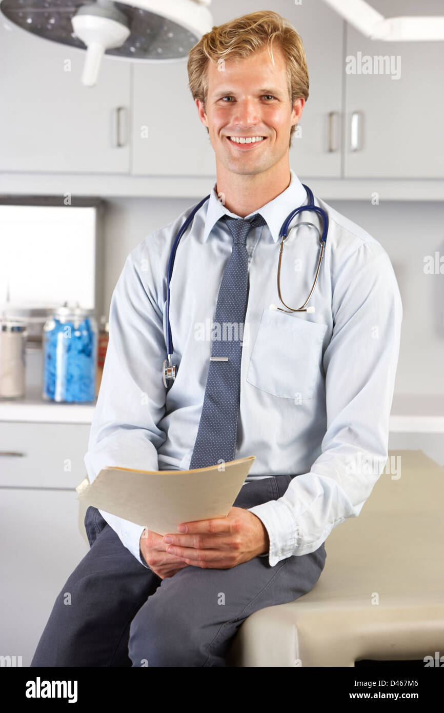 Portrait Of Doctor In Doctor's Office Stock Photo