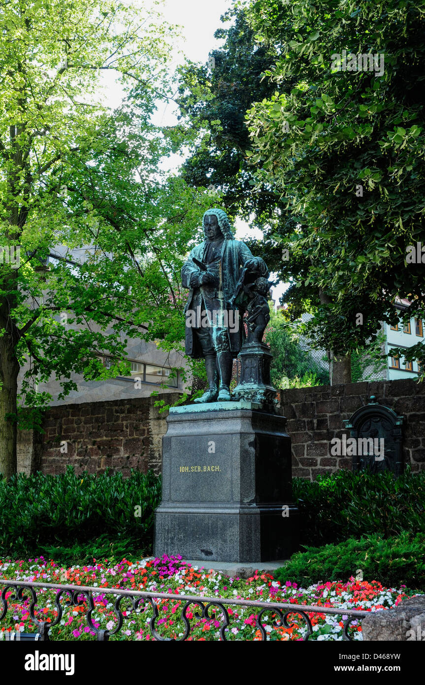 Statue Johann Sebastian Bach in Eisenach Thuringia Germany Stock Photo